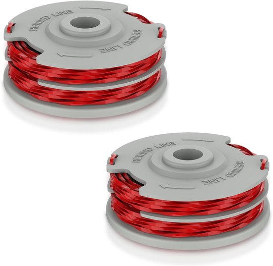 Maaidraad - 2 Stuks - trimmerdraad - Reserve draden - draadspoelen - voor FLYMO - Vervangende lijn 36 voet - diameter 2.51 inch - voor Vervangt spoelen uit de FLYMO FLY021/FLY0060 - serie met doppen en veren van Merkloos	 — afbeelding 5