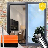 AVOID® Zonwerende Raamfolie – 120x300cm – Zilver/Zwart – Isolerend & Privacy Spiegelfolie – Zelfklevende Raamfolie – Beschermt Tegen Hitte, UV & Inkijk – Incl. Rakel en Mesje