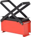 vidaXL - Brikettenpers - voor - papier - 34x14x14 - cm - staal - zwart - en - rood