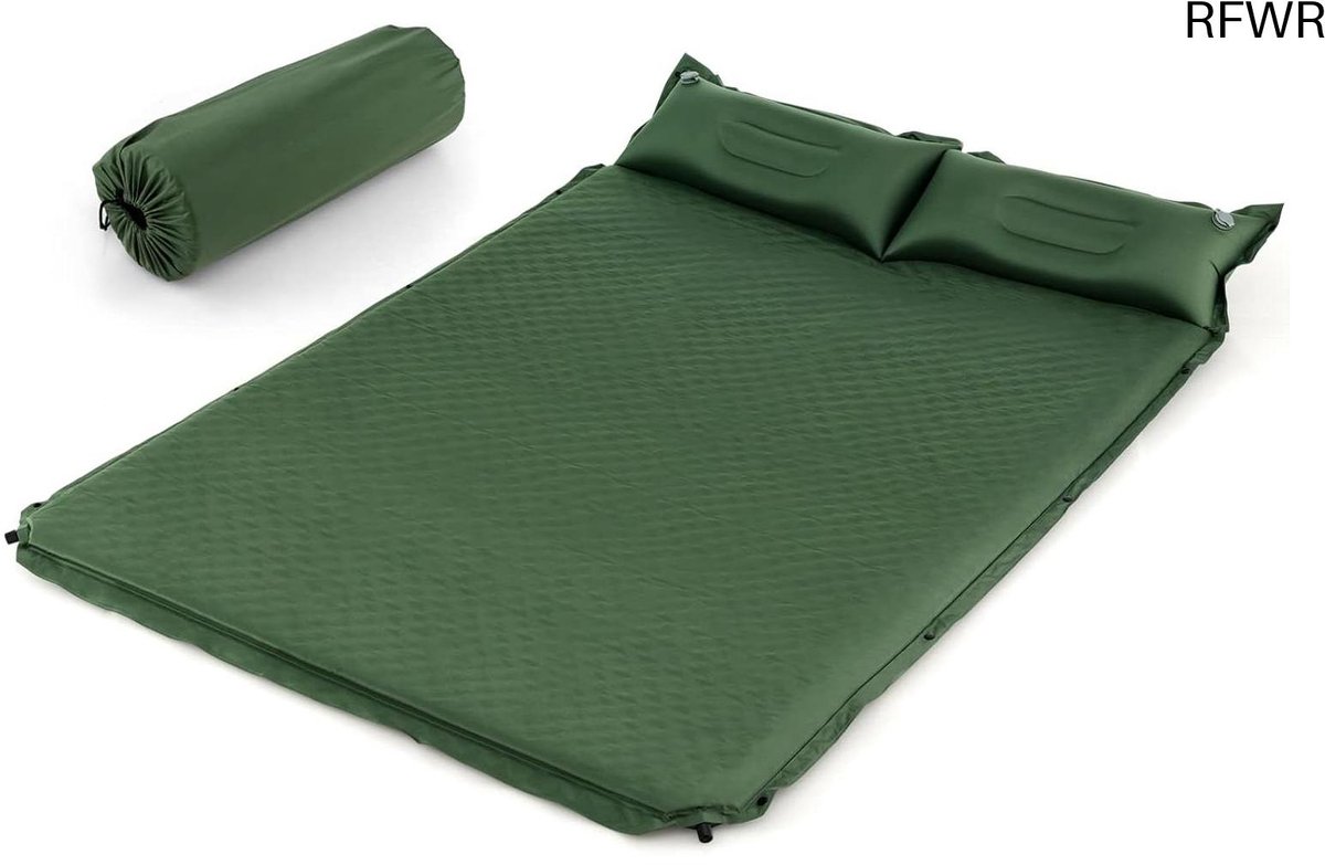 RFWR® Zelfopblazende Camping Slaapmat 190 x 130 cm - Waterdicht Luchtbed voor 2 Personen