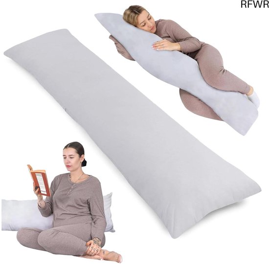 Blumtal Zijslaper Kussen 40 X 145 Cm Oeko TEX Gecertificeerd Borstvoedingskussen Zwangerschapskussen Met Aanpasbare Vulling Comfortkussen Voor Volwassenen Lichaamskussen 728134819