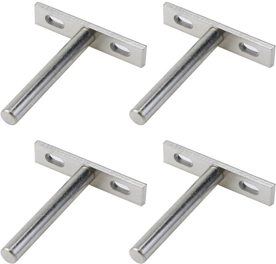 Daity Lot de 4 supports d'étagère flottants - Supports d'étagère dissimulés de 6 pouces - Projet de bricolage : supports de suspension invisibles
