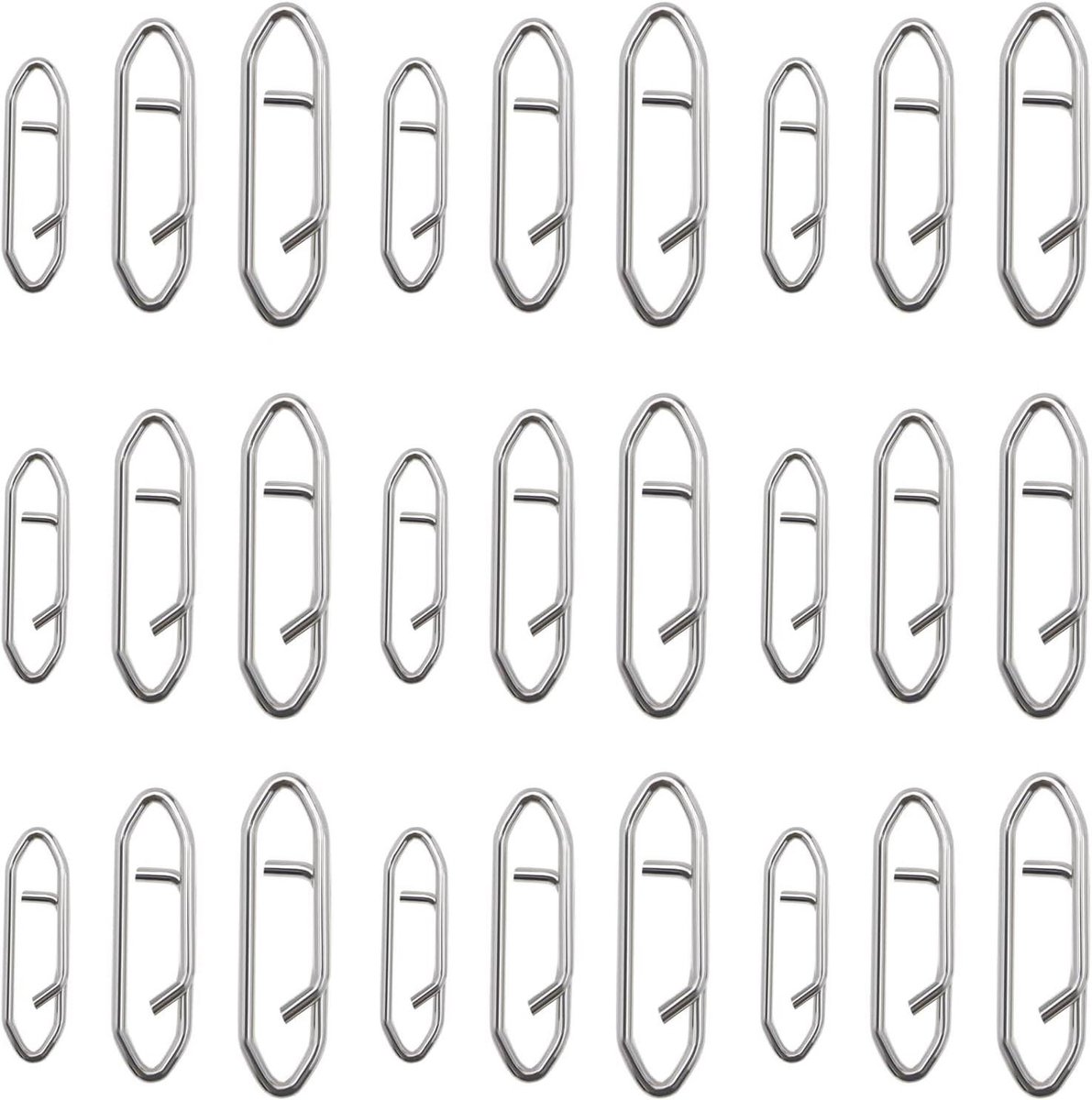 Allecto Plus - Vissen Power Clips voor Snelle Verandering - Rvs Snaps - Zoetwater Zoutwater Vissen - 20KG 32KG 50KG - 60 stuks