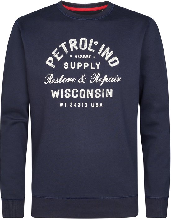 Petrol Industries - Pull Artwork Homme Moab - Blauw - Taille L