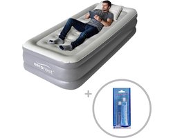 AeroRest Supreme Plush XL 1-persoons luchtbed | 210 x 99 x 46 cm | Inclusief reparatiekit | Extra lang 210 cm | Ideaal voor lange mensen