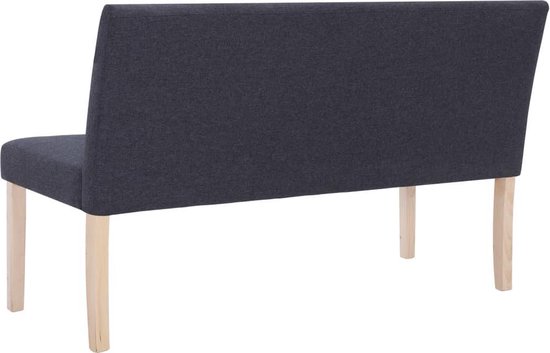 vidaXL Bankje 139,5 cm polyester donkergrijs