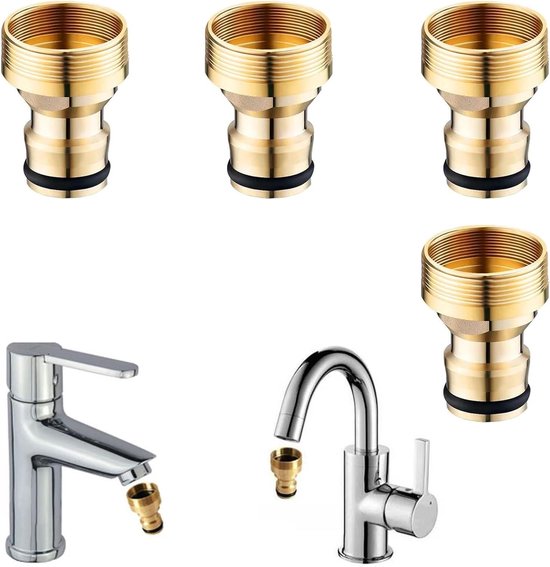 Kraanaansluiting, 1/2 inch, 3/4 inch, 2-in-1 tuinkraanaansluiting