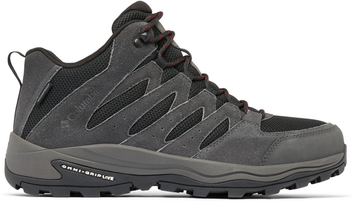Columbia REDMOND™ IV MID WATERPROOF Heren Wandelschoenen - Black, Mountain Red