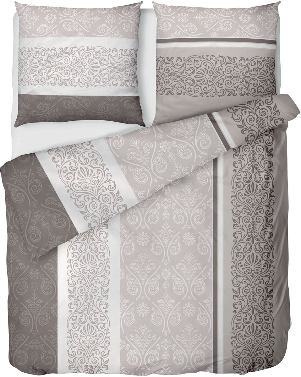 Ibenzoa® Zacht en Comfortabel Flanellen Beddengoed Set van 100% Katoen in Beige en Crème