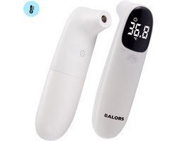 BALORS® Oorthermometer - Koortsthermometer - Oorthermometer volwassenen - Thermometer koorts - Thermometer Baby - Oorthermometer kinderen - Digitaal display - Wit
