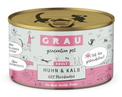Grau Graanvrij Kattenvoer - Kip & Kalf - 6 x 200 g