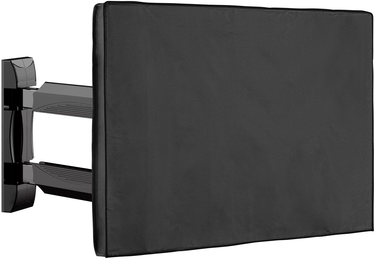 Image of kwmobile tv hoes voor buiten - Compatibel met 75" TV - Outdoor beschermhoes voor televisie - In zwart