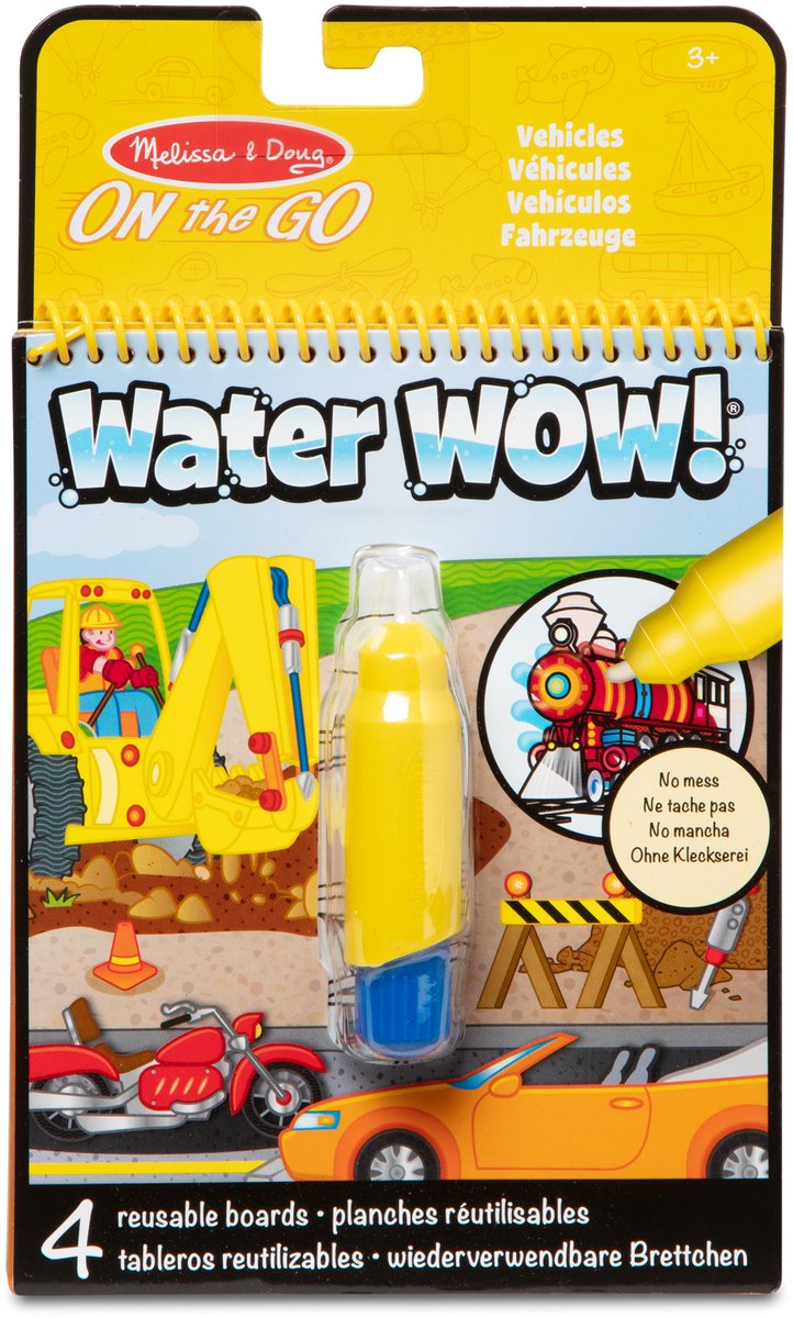 Melissa & Doug - Water WOW! Waterkleurboek - Voertuigen - Herbruikbaar
