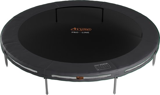 Avyna InGround Trampoline Ø365 cm – Grijs – Rond – Premium Ingraafmodel – Duurzaam – Extra Dikke HD Rand
