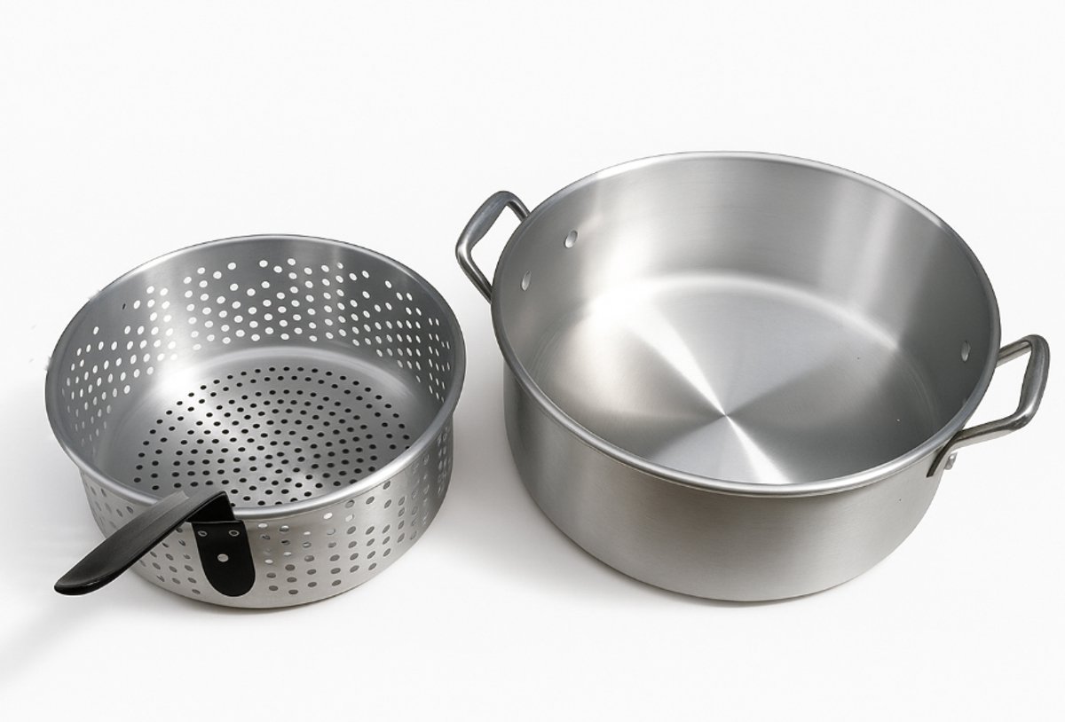 Aluminium pannen set - frituur set - kookpan + frituurmand - 33 Ø -