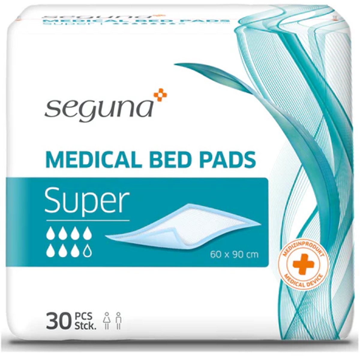 Seguna Medical Bed Pads Super 60 x 90 cm - 8 paquets de 30 protections