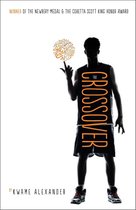 Silhouet van een jongeman in basketbaltenue, met 'THE CROSSOVER' verticaal erop.
