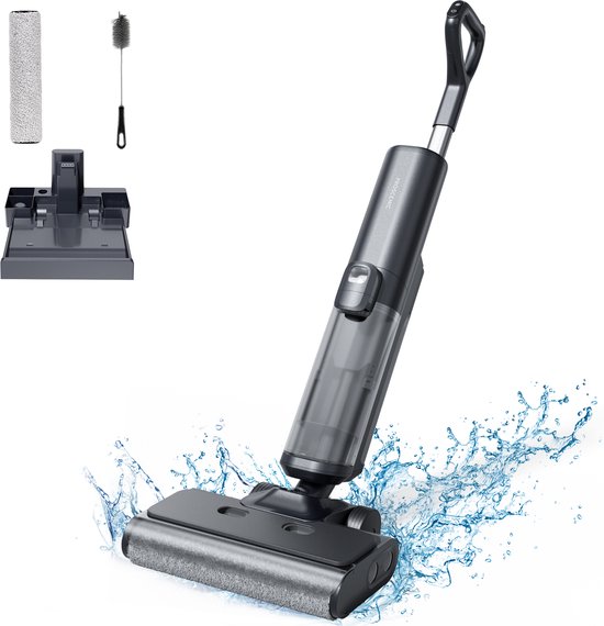 Proscenic F20A 3-in-1 Draadloze Stofzuiger – Dweilrobot - Zelfreinigend - 300W - 35min Autonomie - XXL Watertanks 2L - Automatische Voortbeweging - LED Display - 62db