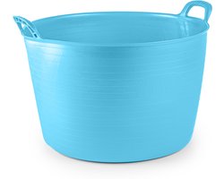 Plasticforte Flexibele kuip of emmer - blauw - 75 liter - stevig kunststof - 58 x 55 cm - Afvalbak - Wasmand - Opbergmand - Extra groot