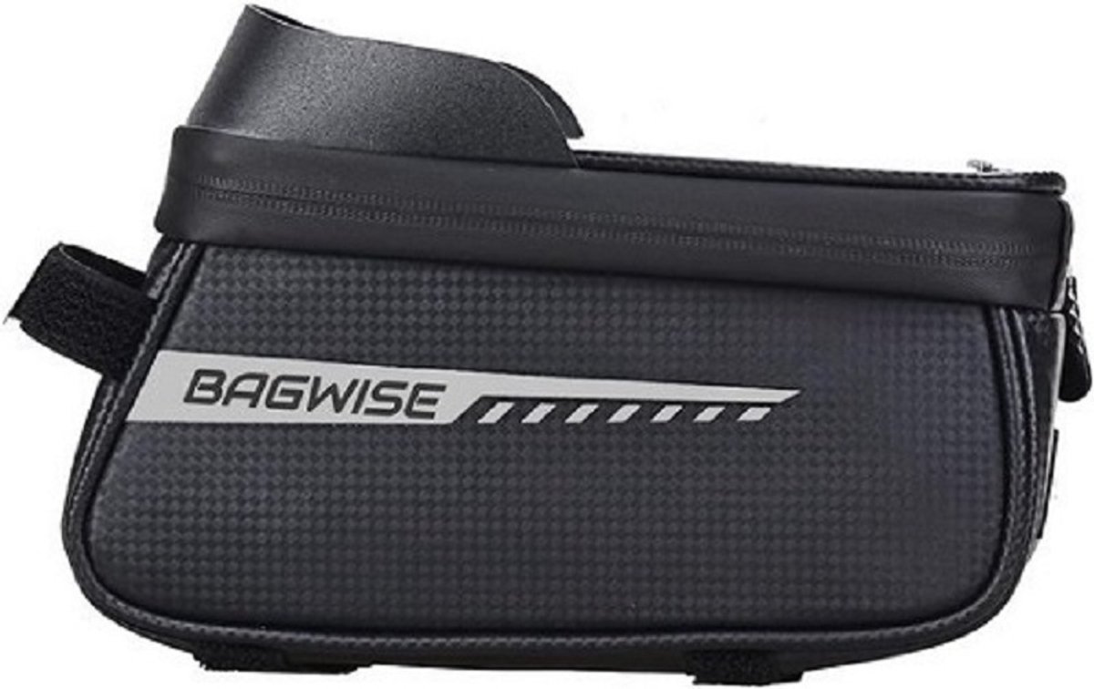 Bagwise® - Fiets Frametas - Telefoonhouder - Waterdicht - opbergvak - Elektrische Fiets - E-Bike - Fat Bike - volume 1 lt - 1101 - Zwart – foto 2