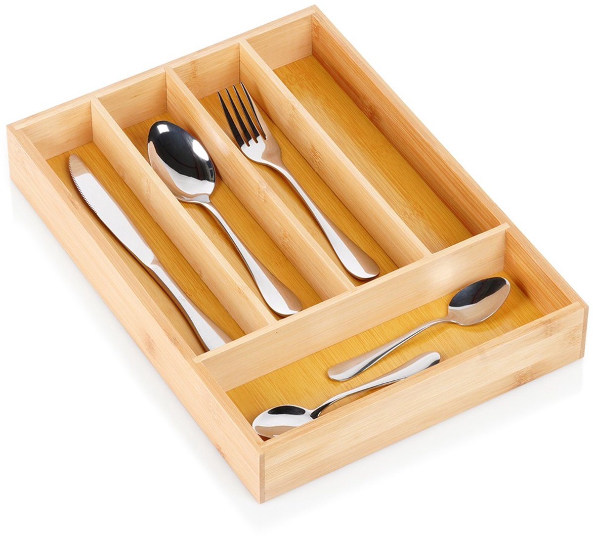 Bestekbak Bamboe 25x35 cm - Bestekhouder - Bestekcassette - Besteklade