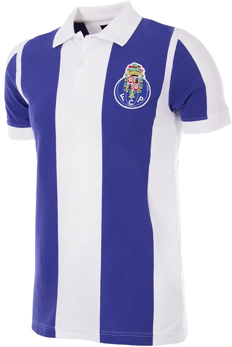 COPA - FC Porto 1951 - 52 Retro Voetbal Shirt - Mannen - Wit - Blauw - M