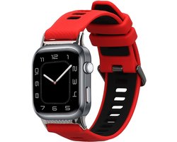 kwmobile horlogebandje geschikt voor Huawei Watch D2 polsband - Smartwatch bandje van TPU - Activity tracker horloge band in rood / zwart