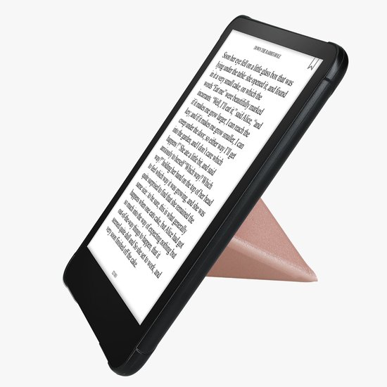 kwmobile e-reader hoesje geschikt voor Amazon Kindle Paperwhite (2024)/Colorsoft hoes - Ereader flip case met standaard - E reader cover van kunstleer - In roségoud — afbeelding 5