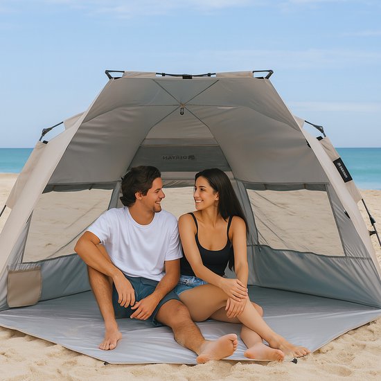 Deryan Up To Go Pop Up Strandtent - Anti-UV 50+ - Compact - Zilver van Deryan — afbeelding 4