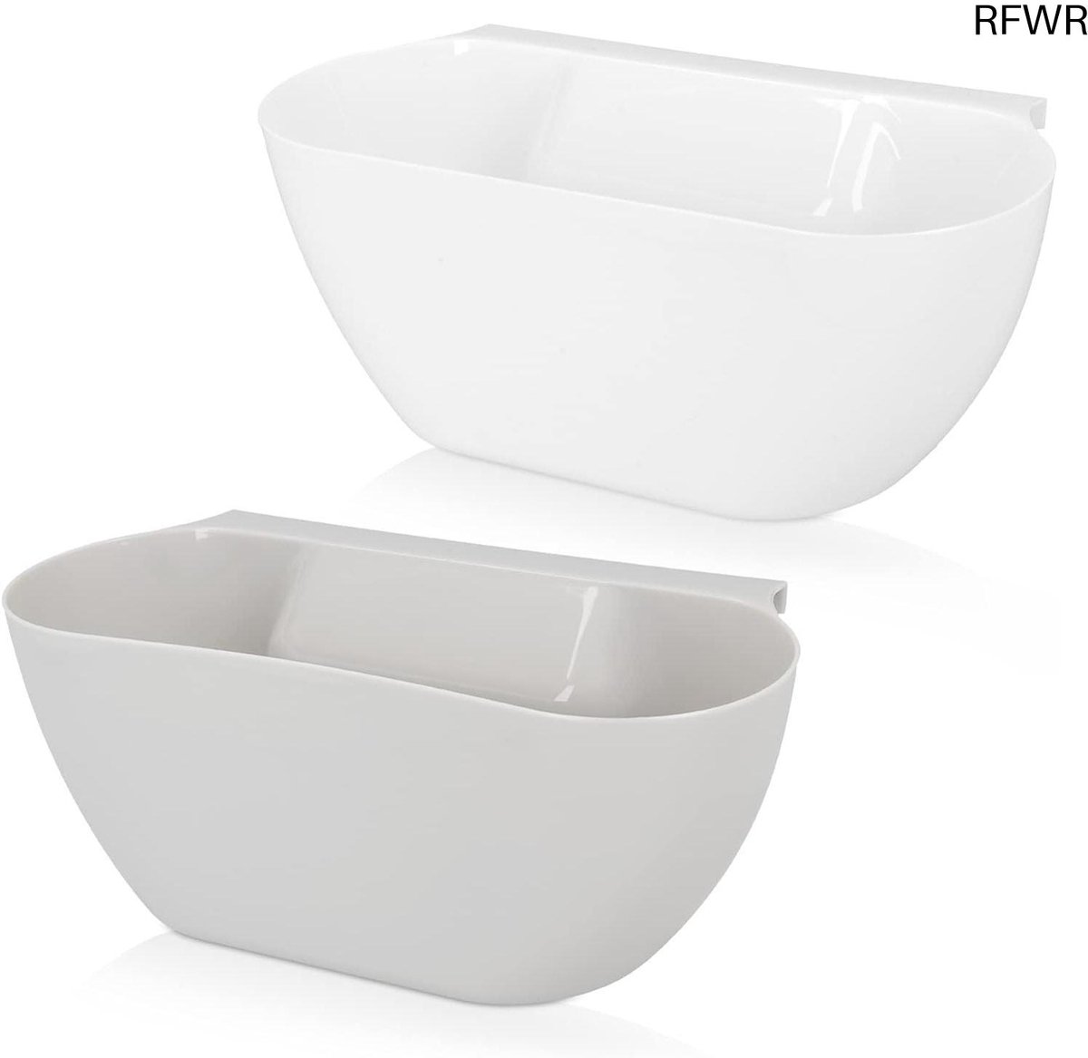 RFWR® Hangende keukenafvalbakken set van 2 - Vuilnisbak voor keukenkastjes - 3,8L vaatwasserbestendig - Ruimtebesparend