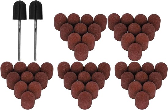 Foto: Allecto plus 50 stuks nagel schuurmoffen 120 korrel nagellak vijlen nagelboor set geschikt voor nagels en diverse materialen