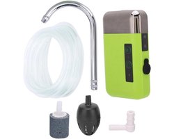 Allecto Plus - Aquarium luchtpomp met USB opladen en drievoudige filtering. Geschikt voor vissen en aquariums. Met slimme sensor en LED verlichting. Luchtpomp met 3 niveaus voor Namvo Oxygen Pump.