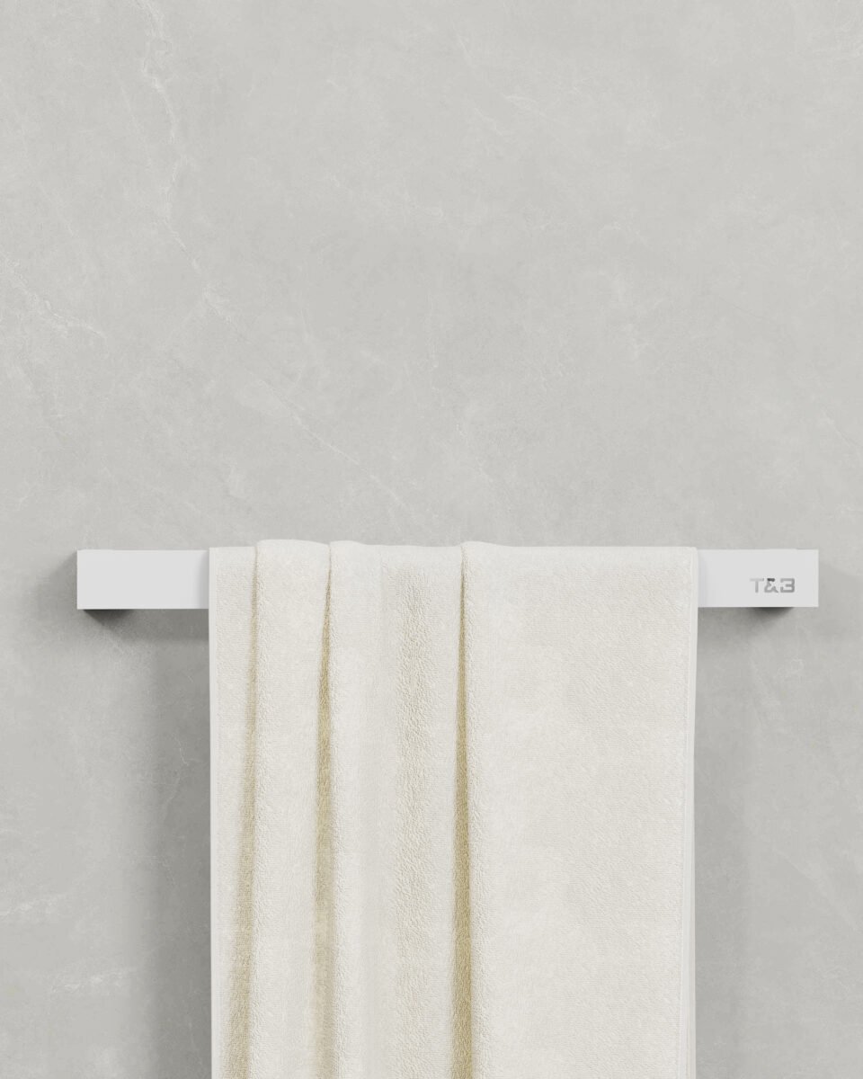 Nortiq T&B handdoekstang – 51,7cm – mat wit