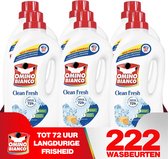 Omino Bianco Clean Fresh - Vloeibaar wasmiddel - Voor dagelijks gebruik - 6 x 1.48 L - Geconcentreerd
