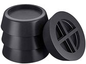 TIKKENS Trillingsdempers Wasmachine/Droogkast - Set van 4 stuks - Trillingsmat - Voetjes Droger - Demper - Anti Vibratie - Antislip Rubber - Zwart