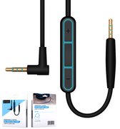 TIKKENS® Audio Kabel - 2.5mm Jack naar 3.5mm Jack - Zwart - 1.35m - Aux - Microfoon - Geschikt voor Bose Quietcomfort 25/35, Apple - On-ear Koptelefoon - Verleng Snoer