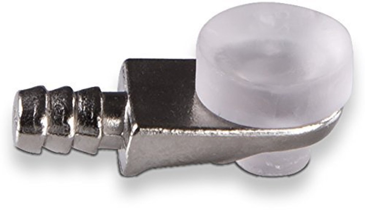 100 stuks SOTECH glasschapdragers Sekura, glansverzinkt met rubberdopje, voor boorgat-diameter: 5 mm