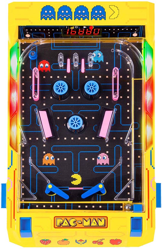 Pac-Man Smash-a-Ghost Arcade - Speelkast - Mini Flipperkast - Pinball Machine - Elektrische Scoreteller - Inclusief LED en Arcade Geluiden van Gamesson — afbeelding 3