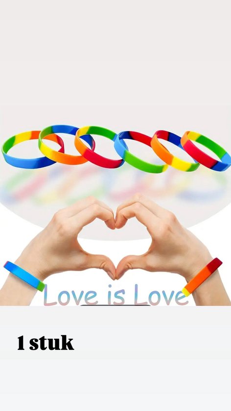 Akyol - Pride Armband - Regenboog - 1 stuks - Pride - armband LGBT - gay armband cadeau - LGBT - wit - Armband - Gay - lesbian - trans - cadeau - vriendschapsarmband - bi - geschenk - gift - verjaardag - feestdag - respect - equality - gelijk - lgb