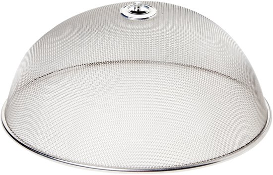 Cosy & Trendy Voedselkap - rond - 30 cm - grijs - metaal - vliegenkap - foodcover - tegen insecten