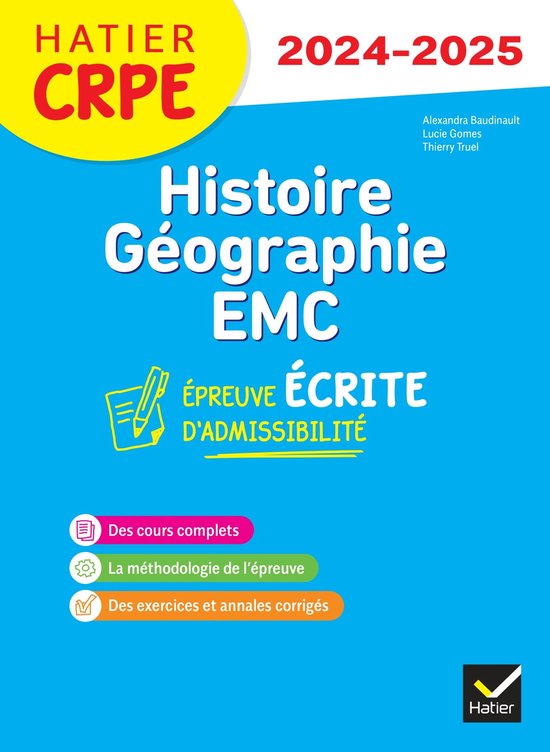 Histoire-Géographie-EMC- CRPE 2024-2025 - Epreuve écrite d ... - cover