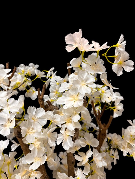 Seta Fiori - Arbre à fleurs artificielles - Arbre artificiel - crème - 110cm - Pour l'intérieur - Fleur moelleuse