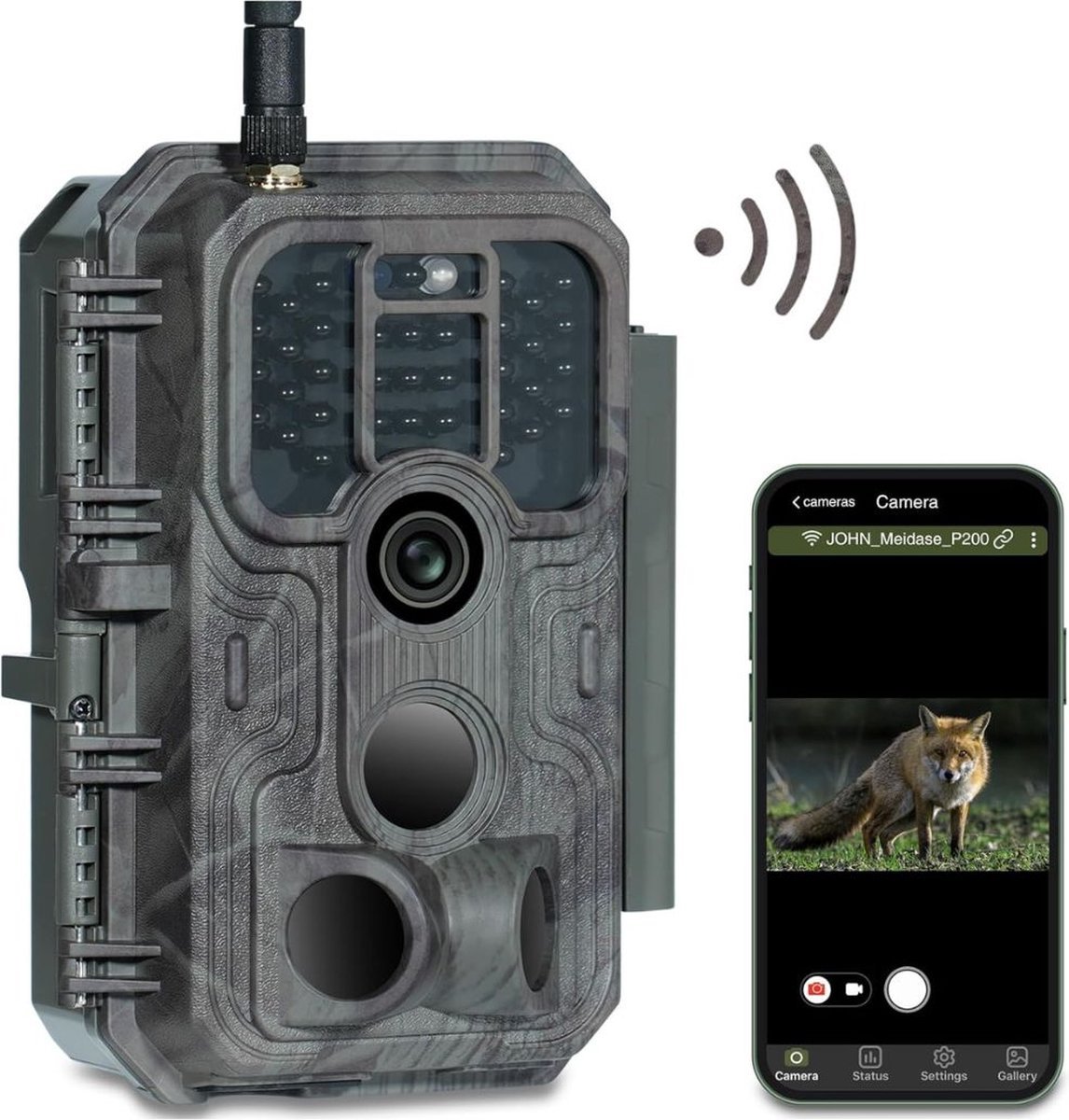 Thuys – Dcamera Met Nachtzicht En Wifi – Voor Buiten – 48 MP H.264 1296P – 27m Infrarood – Camouflage