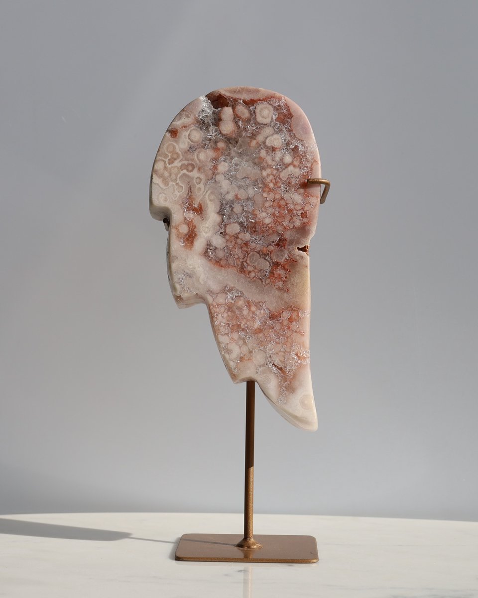 Unique Gemstones – Roze Amethist vleugel op standaard - Edelstenen en Mineralen - Kristallen - Spiritualiteit - Woondecoratie