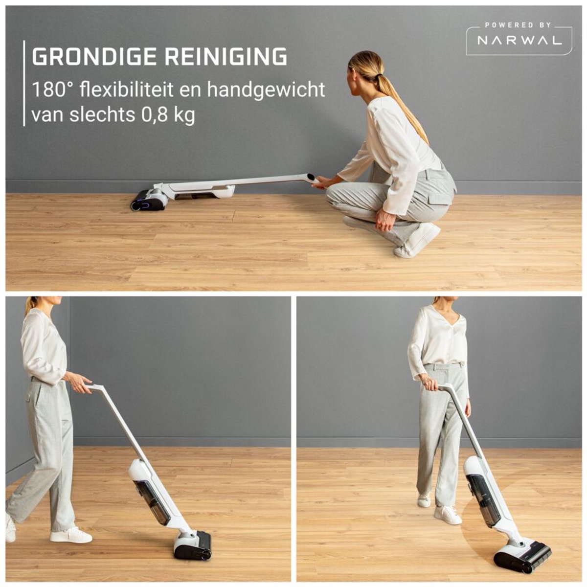 Rowenta X-Clean 10 GZ7540 - 2-in-1 Vloerreiniger - Stofzuiger & dweil in 1 - 60 min gebruikstijd - Zelfreiniging & droging — afbeelding 3
