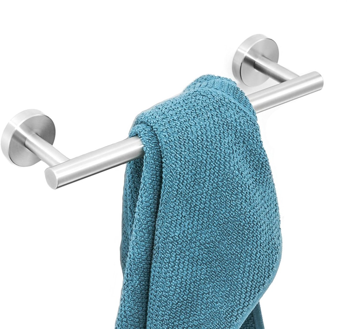 Ibenzoa® Stijlvolle en RVS Handdoekhouder voor Wandmontage - 30 cm Geborsteld Zilver