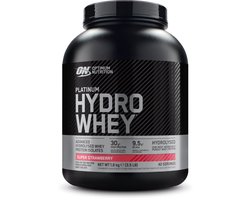 Optimum Nutrition Optimum Nutrition Platinum Hydrowhey - Super Strawberry Eiwitshake - 100% Whey Isolaat Proteine Poeder - 1600 gram (40 shakes)