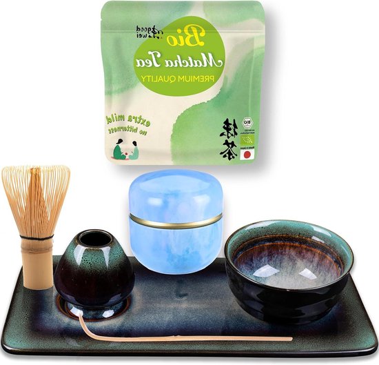 HEI MING Matcha Set Beige HEI MING Matcha Theeset – Complete 8-delige Set ( kom, Garde, Lepel, Zeef) In Beige – Voor De Japanse Theeceremonie Matcha Garde Chasen