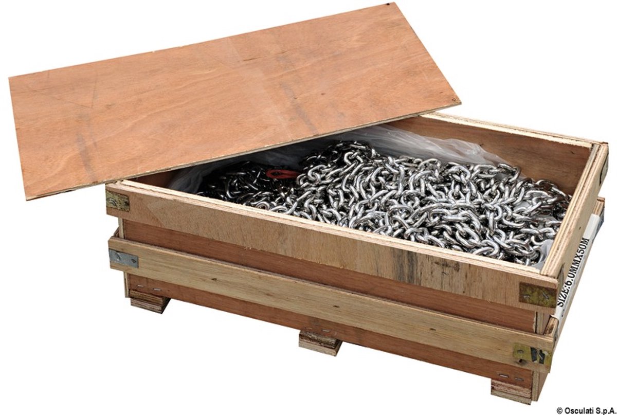 Osculati gegalvaniseerde gekalibreerde Ankerketting 8mm x 50 meter | 01.373.08-050