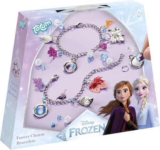 Disney Frozen Totum bedel armbandjes maken met Anna en Elsa speelgoed meisjes vanaf 5 jaar - knutselen vriendschapsarmbandjes - Forest Charm Bracelets cadeau tip sieraden